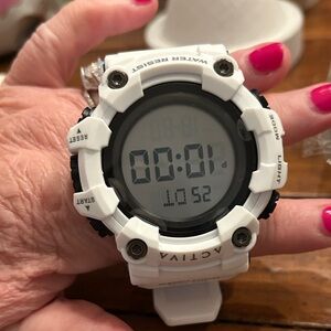 Ativa Kadron X White Digital watch 53MM FREE case!